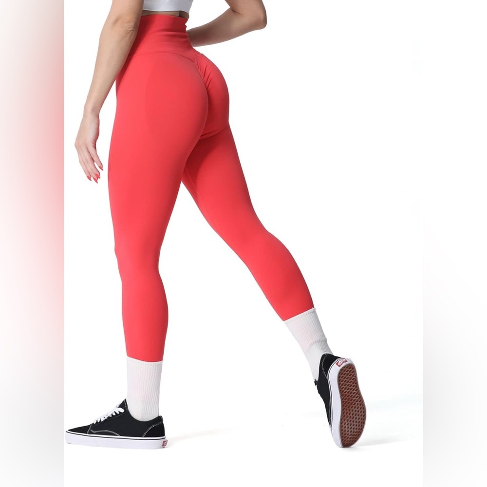 Peach Pink High-Waisted Leggings